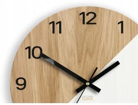 Sammer Tiché drevené nástenné hodiny OKSFORD biele 33cm OksfordWhite