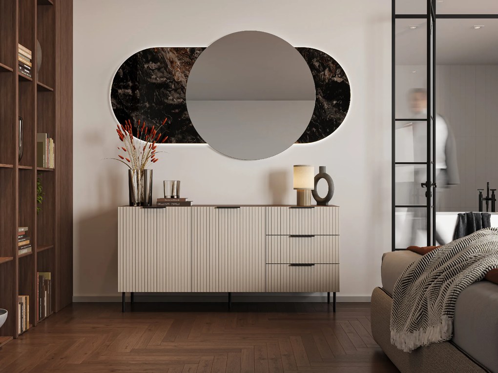 Cama Široká komoda Almera 1 - béžová / orech