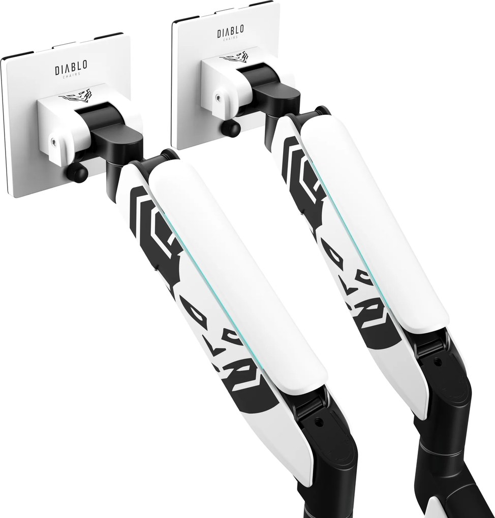 Držiak na dva monitory 35" RGB, bielo-čierny: Diablo X-Arm Dual