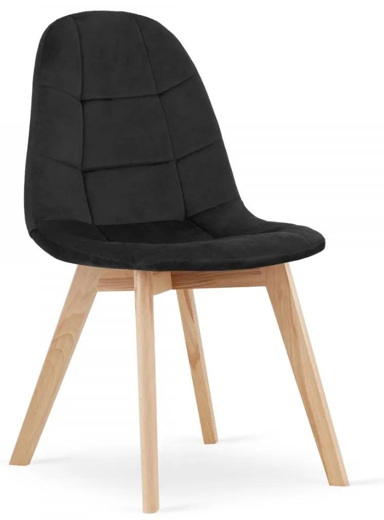 SUPPLIES BORA jedálenská stolička v škandinávskom štýle - čierna farba