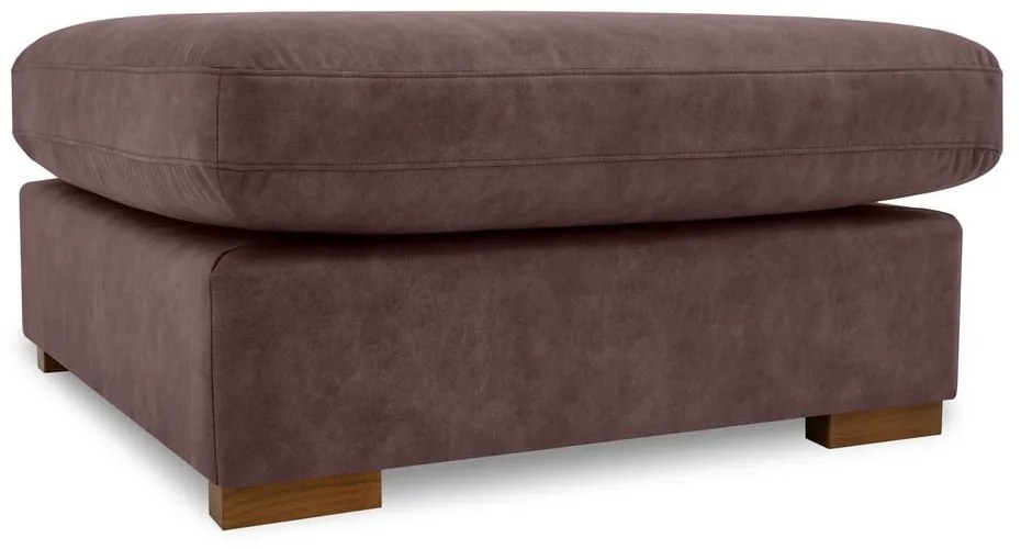 Tmavohnedá podnožka z imitácie kože Hamburg – Scandic