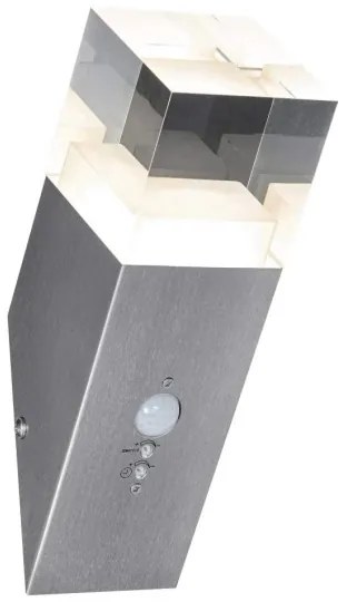 Ledvance - LED Vonkajšie nástenné svietidlo so senzorom CRYSTAL 1xLED/5W/230V IP44