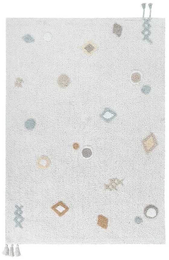 Krémový prateľný ručne tkaný bavlnený detský koberec 140x200 cm Kim – Lorena Canals