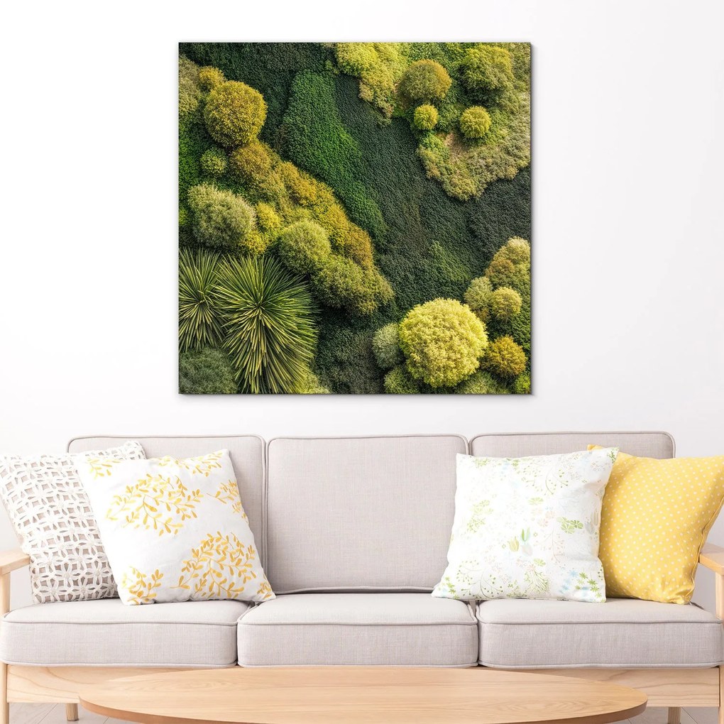 DUBLEZ | Machový obraz - Zelená oáza (imitácia)