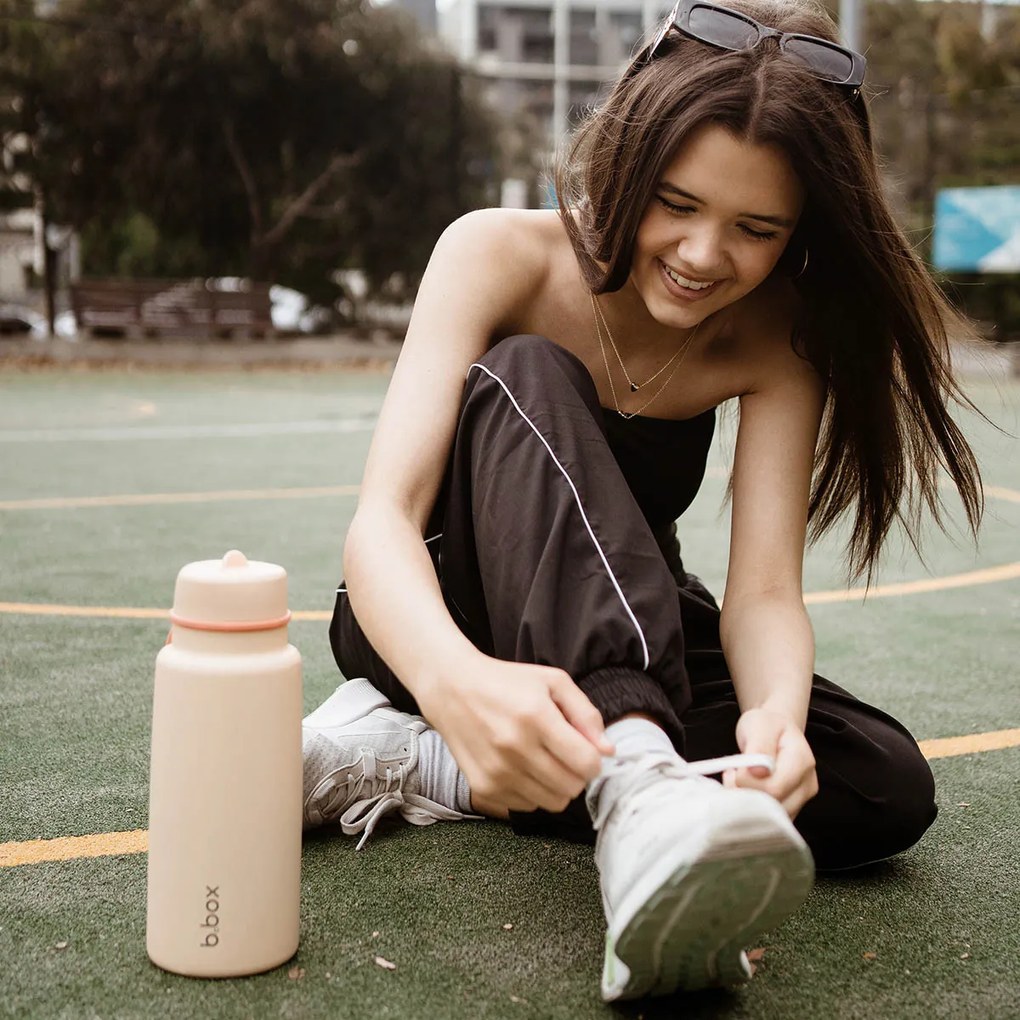 Antikorová termofľaša so slamkou 1 l - oranžová