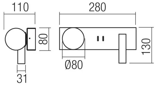 Redo 01-4661 - LED nástenné svietidlo NORMA LED/5W/230V + LED/3W CRI 90 USB zlaté