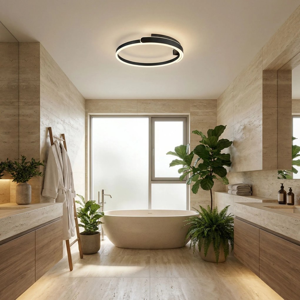 Toolight Toolight, LED stropné svietidlo 50cm, 35W, 4000K, 2000lm, APP1925-C, čierna, OSW-66066