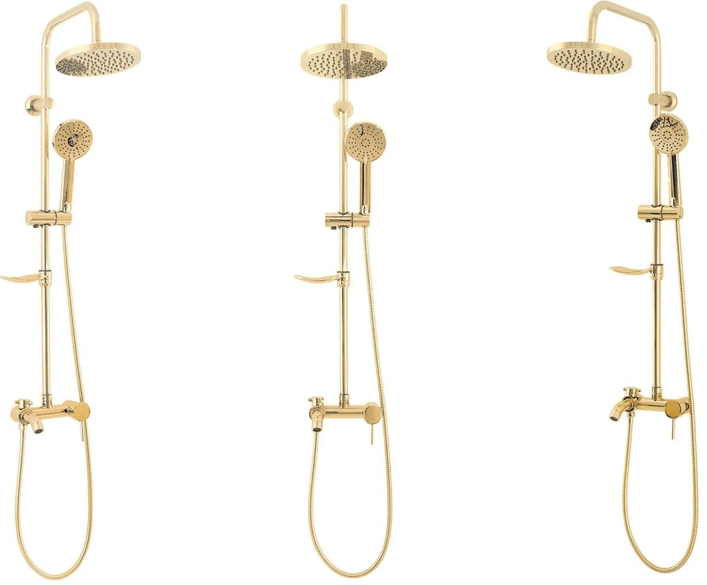 Rea Luis, sprchová sada s vaňovou výlevkou, zlatá lesklá, REA-P7006
