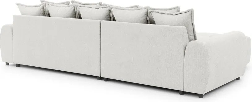 Biela rohová pohovka (ľavý roh/s leňoškou) Albane – Ropez