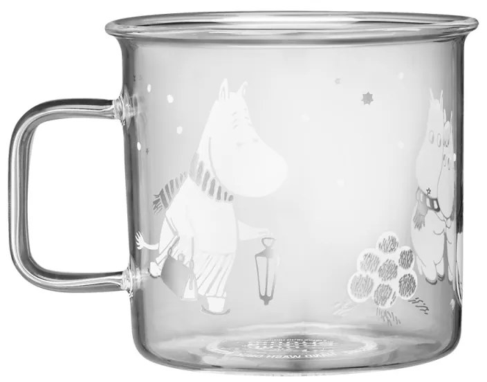 Sklenený hrnček Moomin Let it snow 0,35l