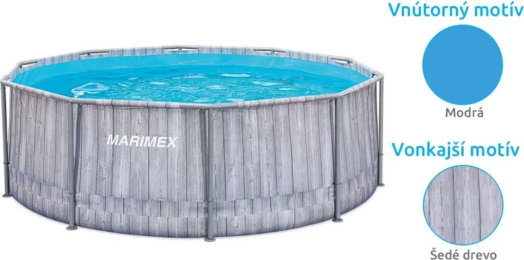 Marimex | Bazén Marimex Florida 3,05x0,91 m so zabudovaným skimmerom - SIVÉ DREVO | 10340316