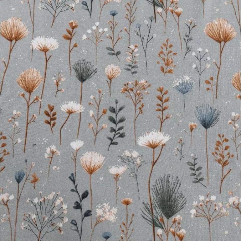 Plachta z mikrovlákna BOTANIC FIELD sivá 90x200 cm