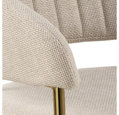 Jídelní židle Ann béžovo-zlatá