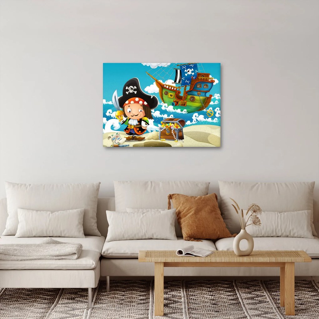 Obraz - Pirátsky poklad (70x50 cm)