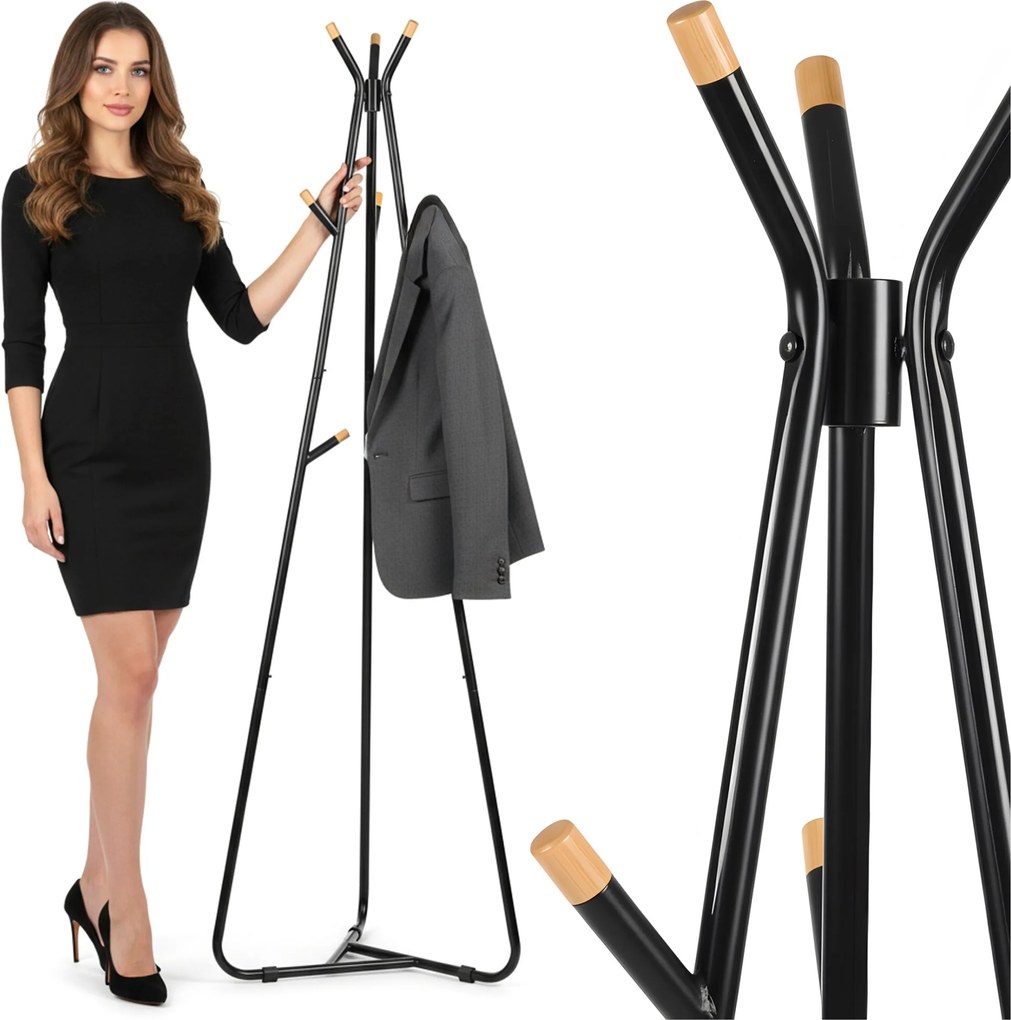 Předsíňový věšák ELIAN černý