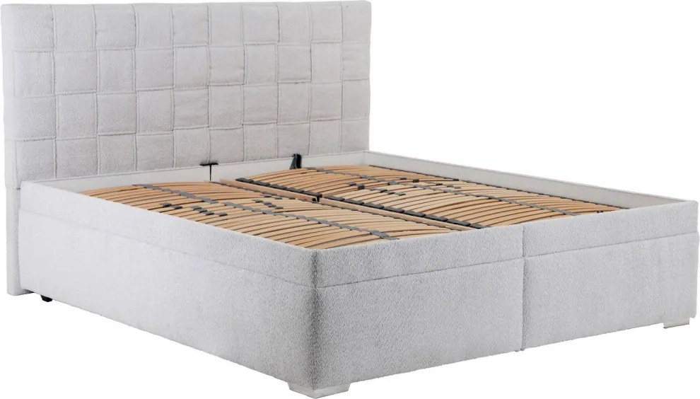 Posteľ Fendi 180x200 cm, svetlo šedá látka