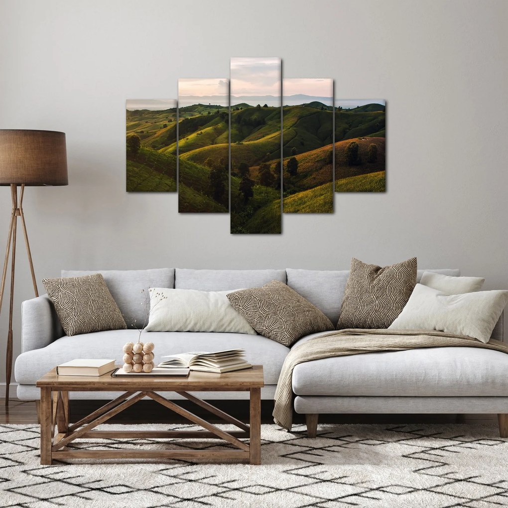 Obraz - Výhľad na thajské kopčeky (150x105 cm)