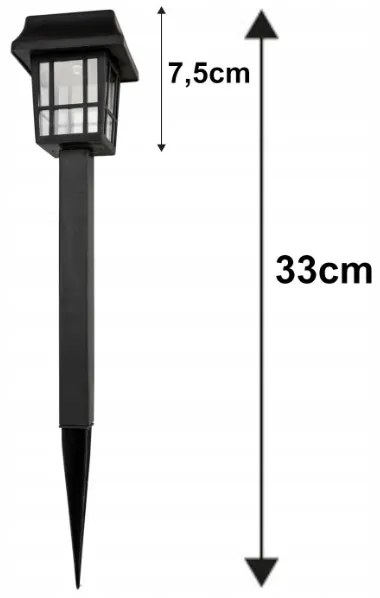 BERGE 12x LED solárny záhradný lampáš LATARNIA