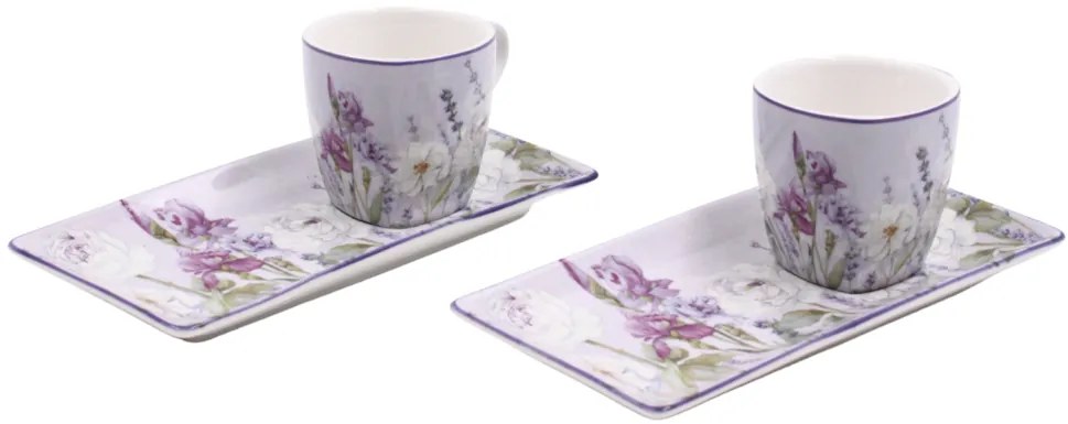 HOME ELEMENTS Súprava Espresso, Levanduľa