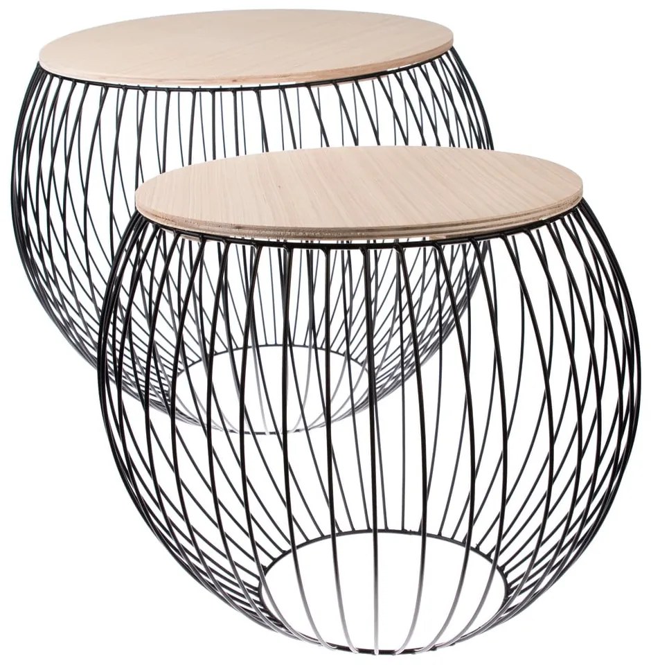 Okrúhle odkladacie stolíky v súprave 2 ks ø 41 cm - Dakls