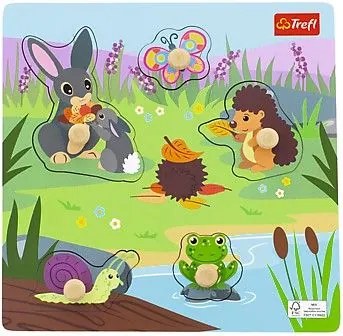Drevená hračka - Puzzle mini - Lúka