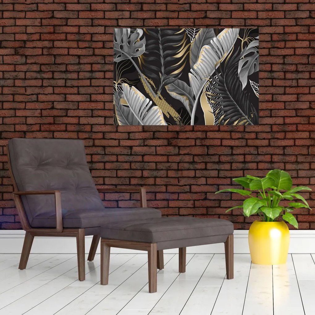 Obraz - Zlatá džungľa (90x60 cm)
