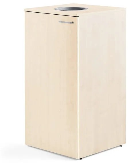 Kôš na triedenie odpadu FAHRENHEIT, breza, 1 x kôš s kolieskami