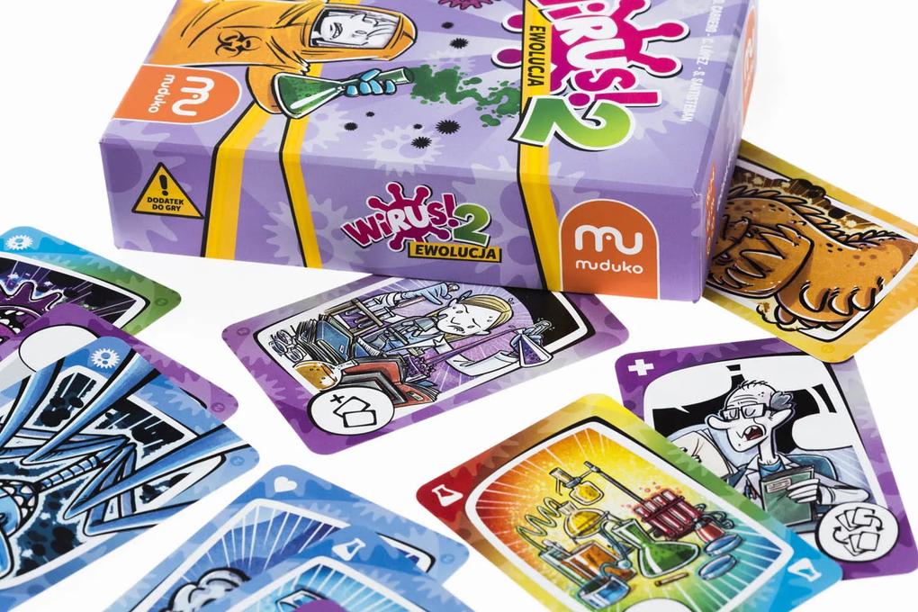 KIK Kartová hra MUDUKO Virus!2: Evolution - doplnková spoločenská hra 8+