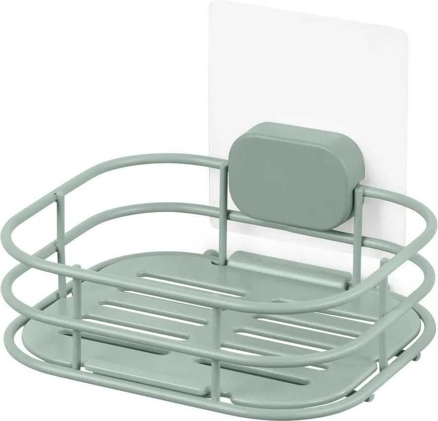 Samodržiaca kovová nádobka na mydlo v mentolovej farbe Grena – Compactor