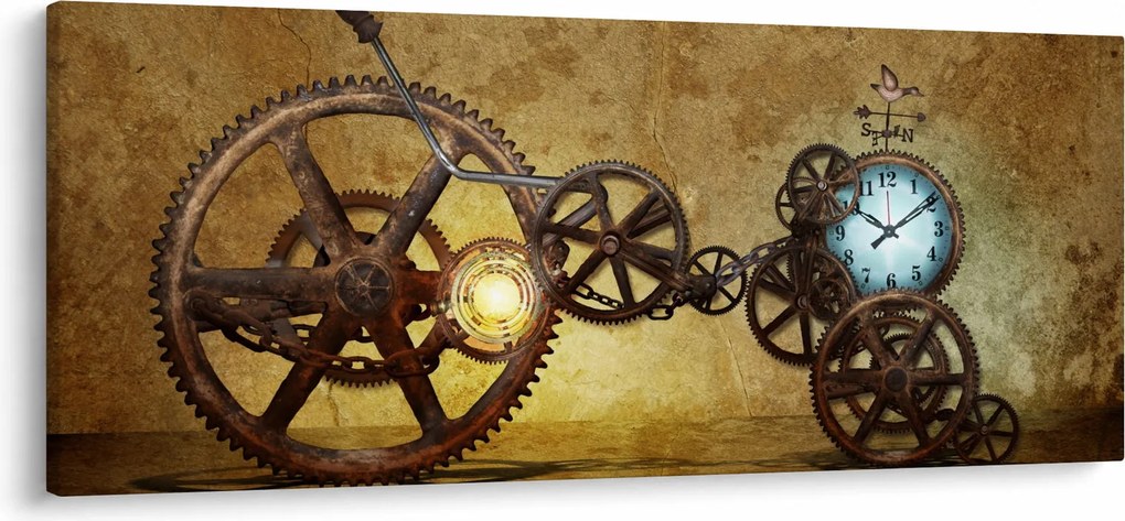 Obraz strojčekov historických hodín (120x50 cm)