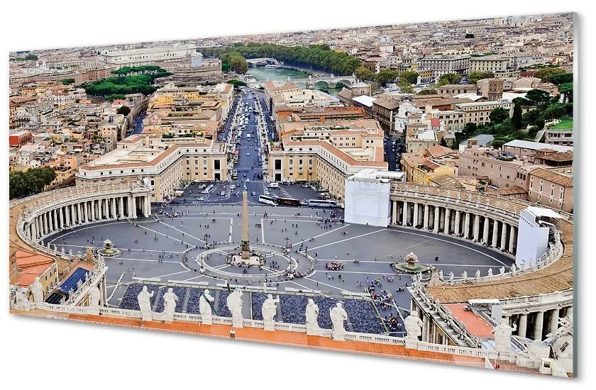 Sklenený obraz Rome Vatican square panorama 100x50 cm