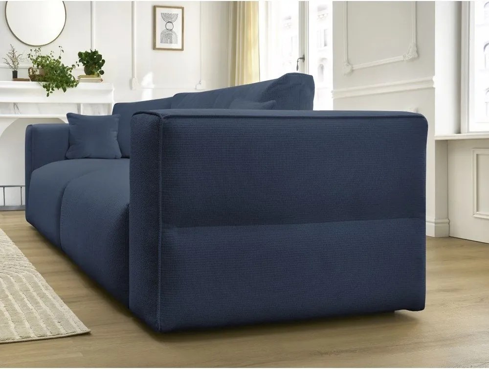 Modrá rozkladacia/s úložným priestorom pohovka 265 cm Ezechiel – Bobochic Paris