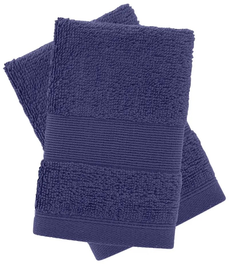 Tmavomodré froté bavlnené uteráky v súprave 2 ks 30x30 cm Anti–Bacterial – Catherine Lansfield