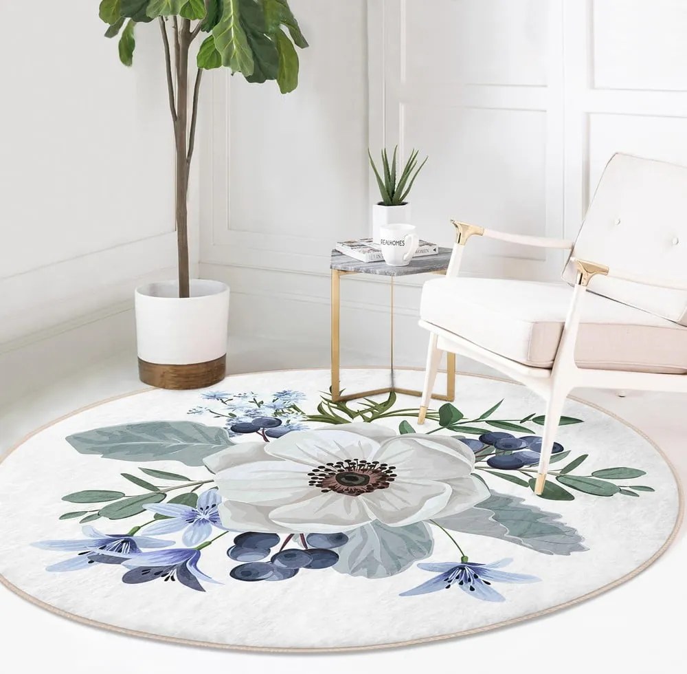 Prateľný okrúhly koberec vhodný pre robotické vysávače ø 80 cm Comfort – Mila Home