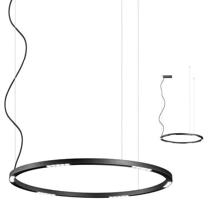 Redo 01-2207 - LED Luster na lanku UNION LED/50W/230V 3000K pr. 90 cm čierna