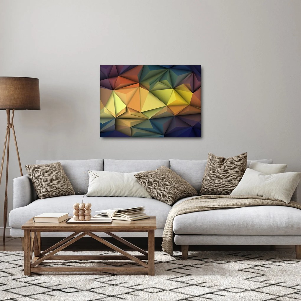 Obraz - Polygonálna 3D abstrakcia (70x50 cm)