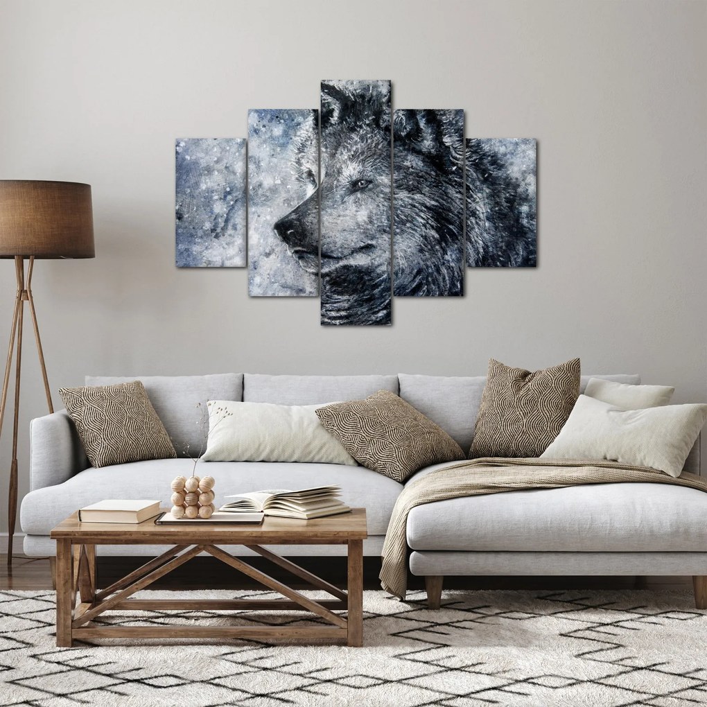Obraz - Kreslený vlk (150x105 cm)