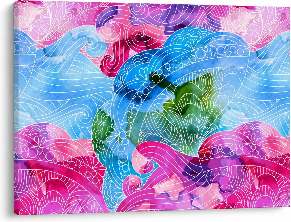 Obraz - Farebné vlny (70x50 cm)
