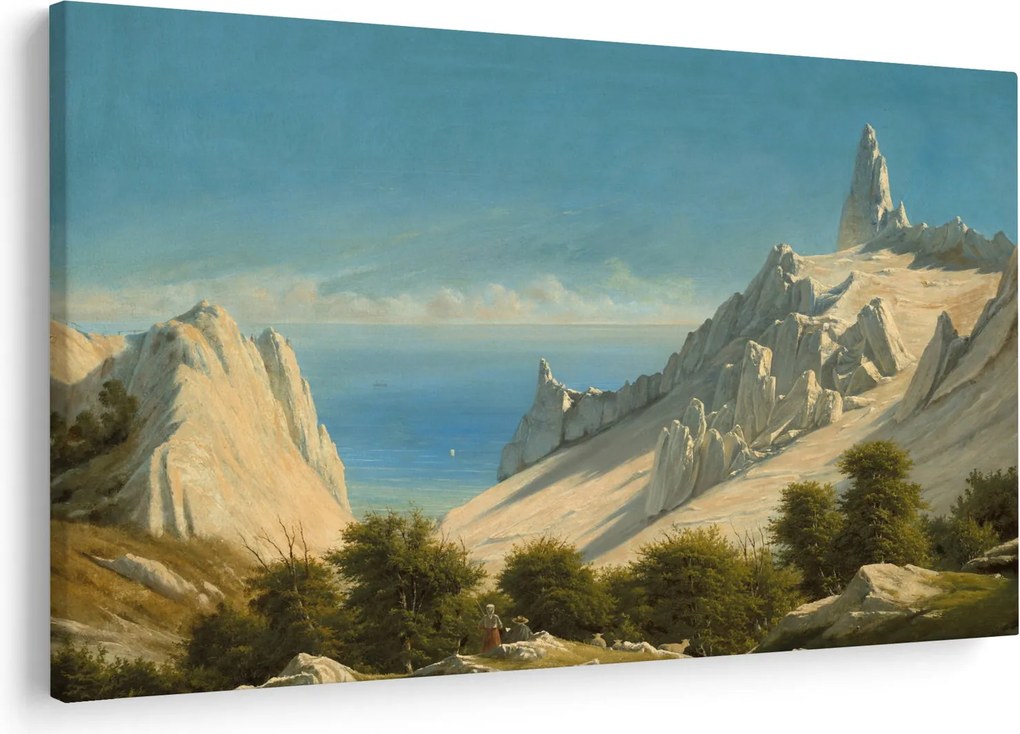 Obraz - Georg Emil Libert, View of Sommerspiret, the Cliffs of Møn, reprodukcia (90x60 cm)