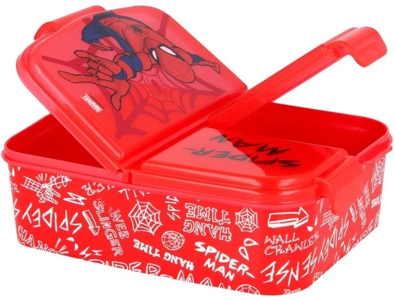 Multibox na desiatu Spiderman s 3 priehradkami