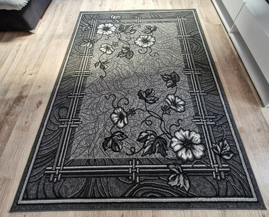 HU Sivý klasický koberec Shiraz Bcf Maky-sivé Rozmer: 250x350 cm