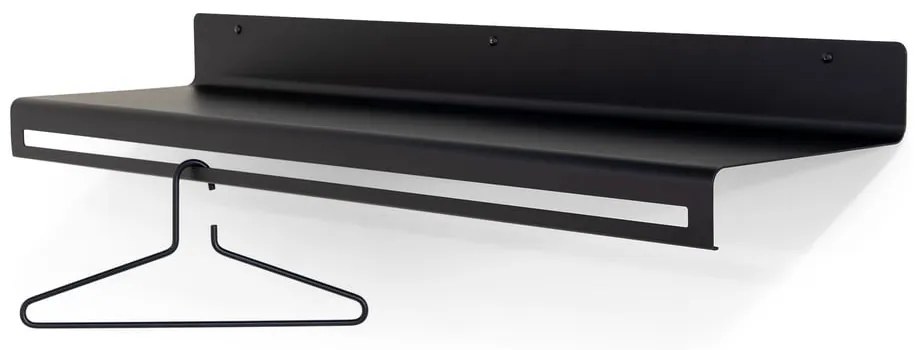 Čierny kovový nástenný vešiak s poličkou Sway – Spinder Design