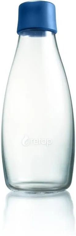 Tmavomodrá sklenená fľaša ReTap s doživotnou zárukou, 500 ml