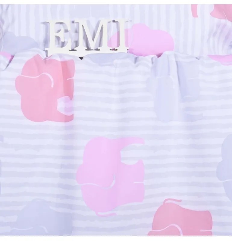 Obliečky detské sloníky ružové EMI, Obliečka na vankúš valec malý