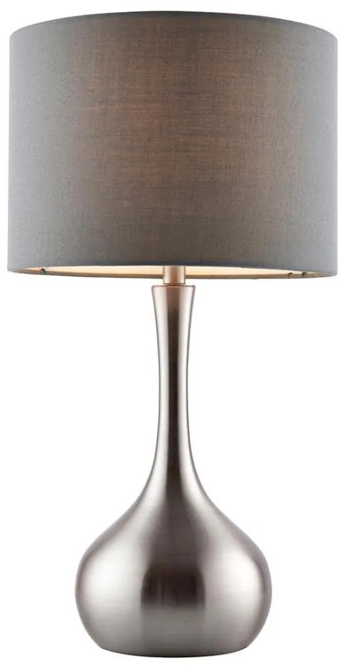 Endon 61192 - Stmievačka stolná lampa PICCADILLY 1xE14/40W/230V matný chróm/šedá