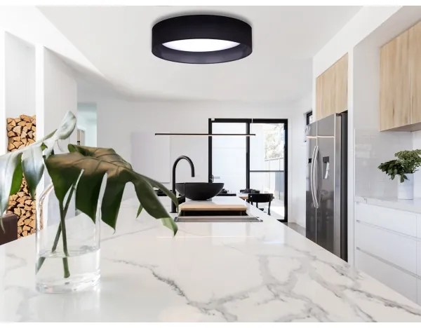 Duolla - LED Stropné svietidlo ROLLER LED/24W/230V pr. 45 cm čierna