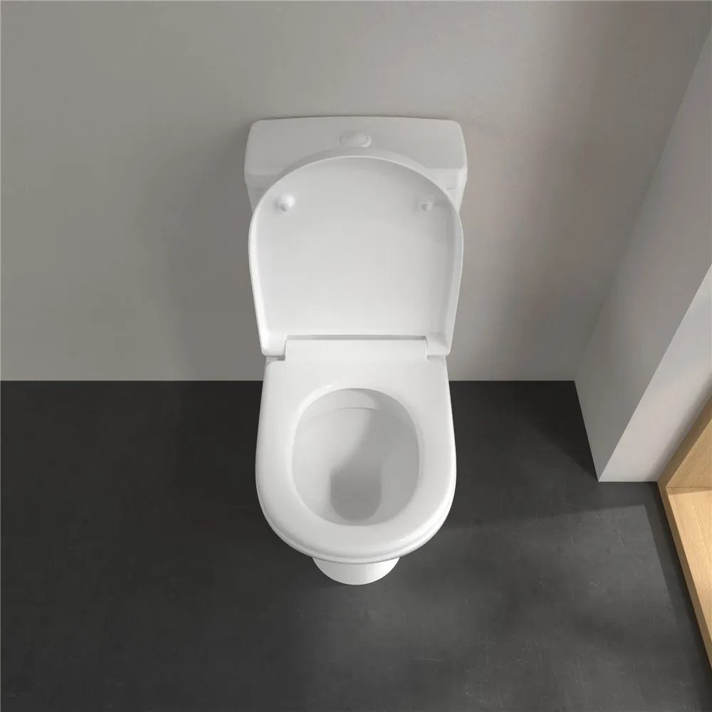 VILLEROY &amp; BOCH O.novo WC misa kombi s hlbokým splachovaním, spodný odpad, 360 x 670 mm, biela alpská, 56610101