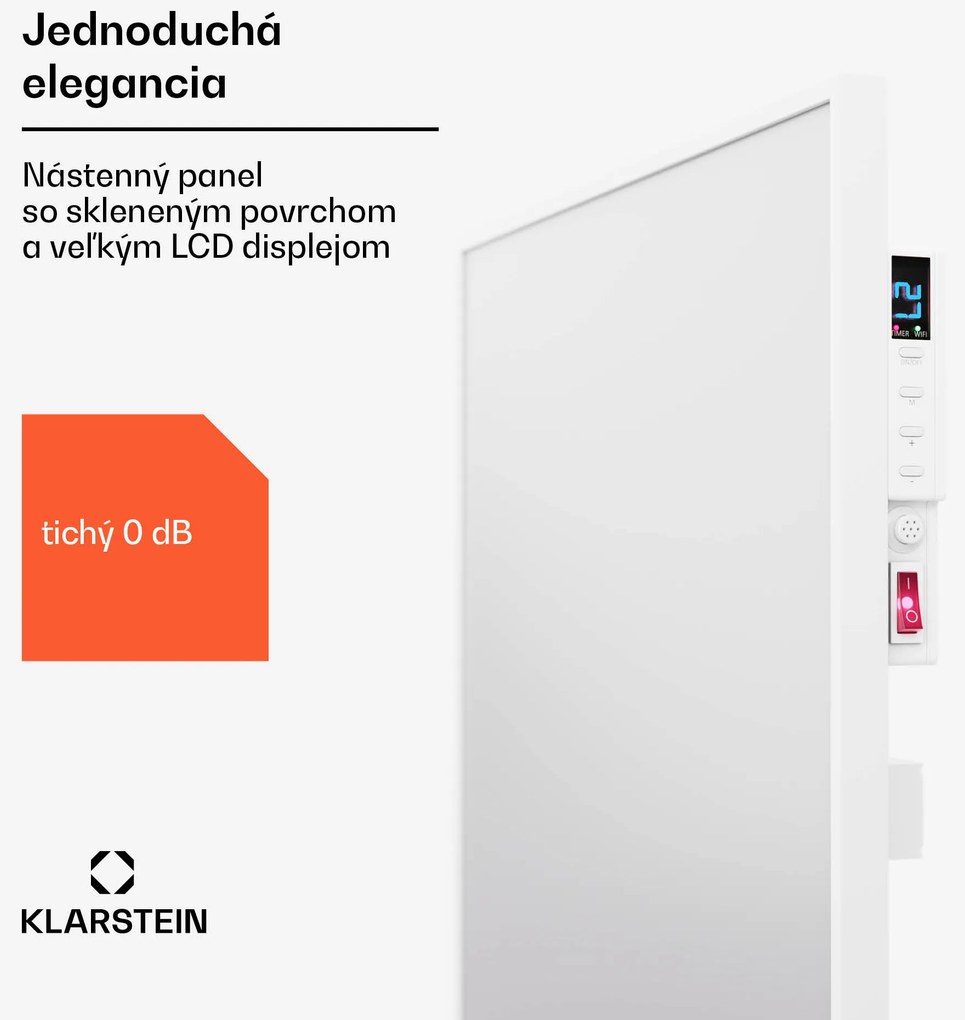 Klarstein Wonderwall Air Smart 480, infračervený ohrievač, 50 x 90 cm, 480 W, aplikácia