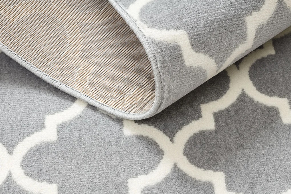 Koberec BCF Morad TRELLIS Vzor marocká mreža, svetlosivý