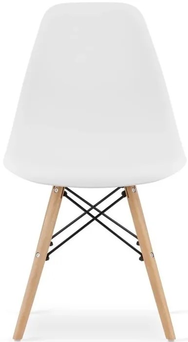Jedálenská zostava TODI 80cm okrúhly stolový set biely + 4 stoličky OSAKA biele